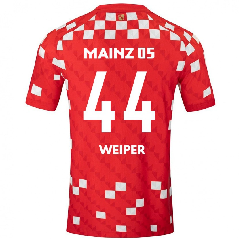 Danxen Barn Nelson Weiper #44 Vit Röd Hemmatröja Matchtröjor 2024/25 Tröjor T-Tröja
