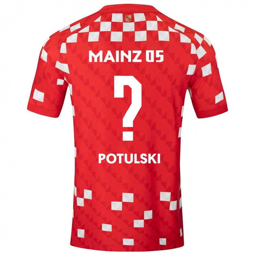Danxen Barn Kacper Potulski #0 Vit Röd Hemmatröja Matchtröjor 2024/25 Tröjor T-Tröja