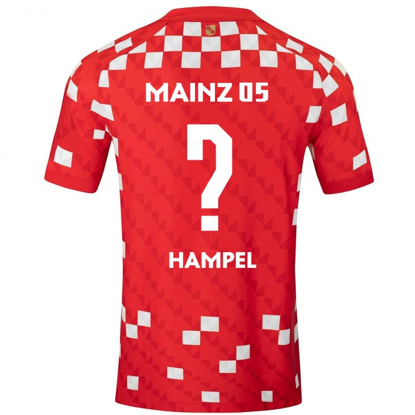 Danxen Barn Luca Hampel #0 Vit Röd Hemmatröja Matchtröjor 2024/25 Tröjor T-Tröja
