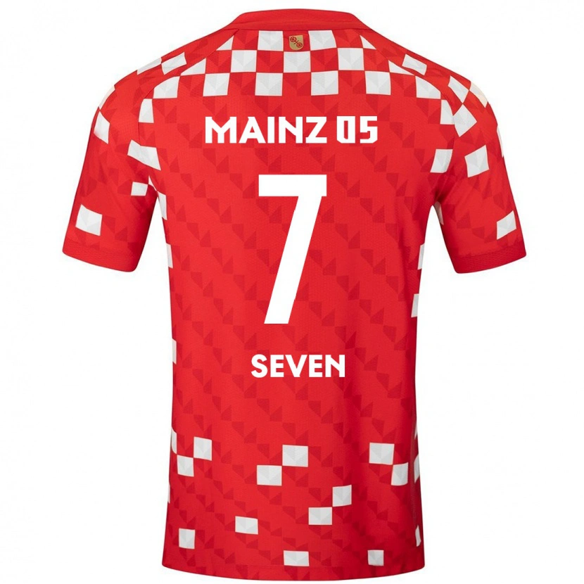 Danxen Barn Justin Seven #7 Vit Röd Hemmatröja Matchtröjor 2024/25 Tröjor T-Tröja