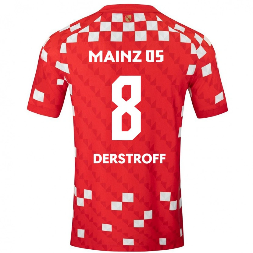 Danxen Barn Julian-Maurice Derstroff #8 Vit Röd Hemmatröja Matchtröjor 2024/25 Tröjor T-Tröja