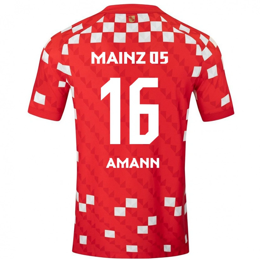 Danxen Barn Jason Amann #16 Vit Röd Hemmatröja Matchtröjor 2024/25 Tröjor T-Tröja