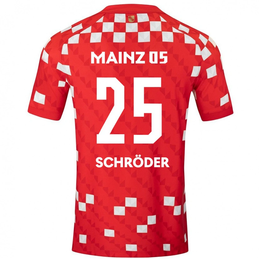 Danxen Barn Maxim Schröder #25 Vit Röd Hemmatröja Matchtröjor 2024/25 Tröjor T-Tröja