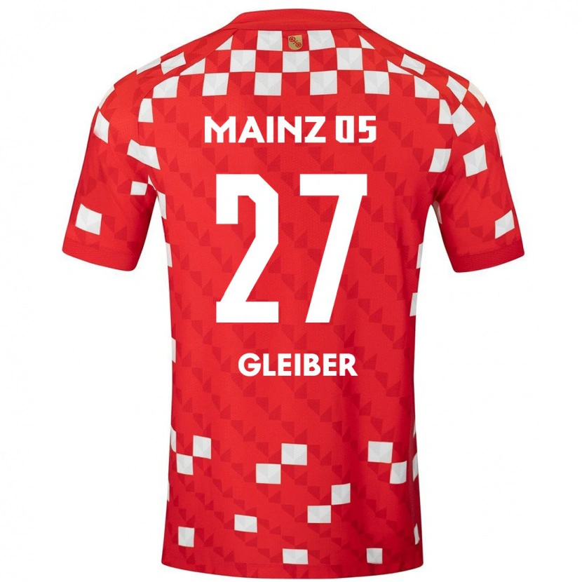 Danxen Barn Daniel Gleiber #27 Vit Röd Hemmatröja Matchtröjor 2024/25 Tröjor T-Tröja