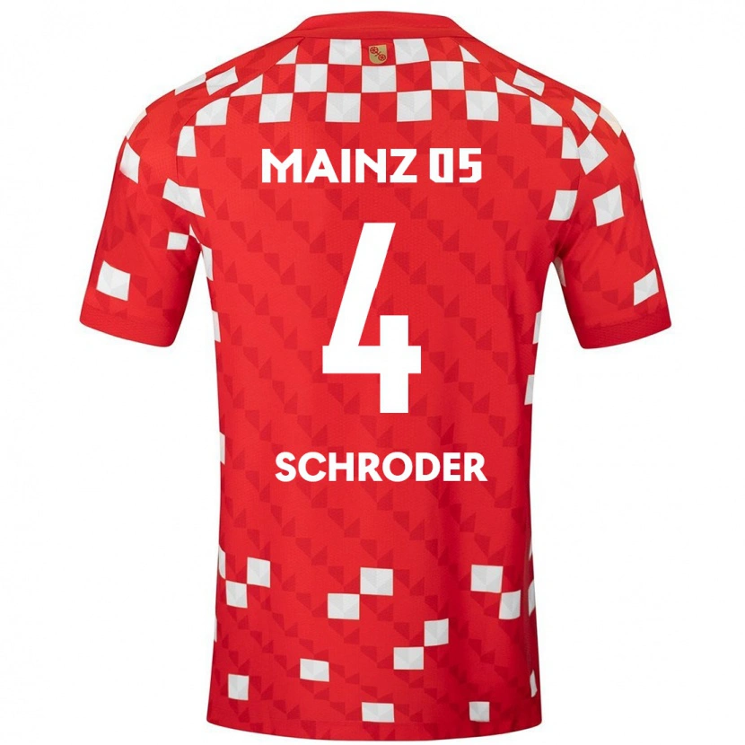 Danxen Barn Lara Schröder #4 Vit Röd Hemmatröja Matchtröjor 2024/25 Tröjor T-Tröja
