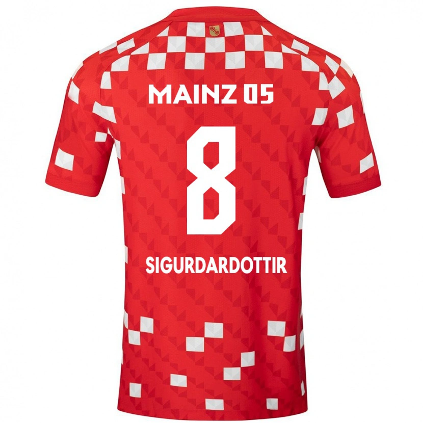 Danxen Barn Heiðrún Sigurðardóttir #8 Vit Röd Hemmatröja Matchtröjor 2024/25 Tröjor T-Tröja