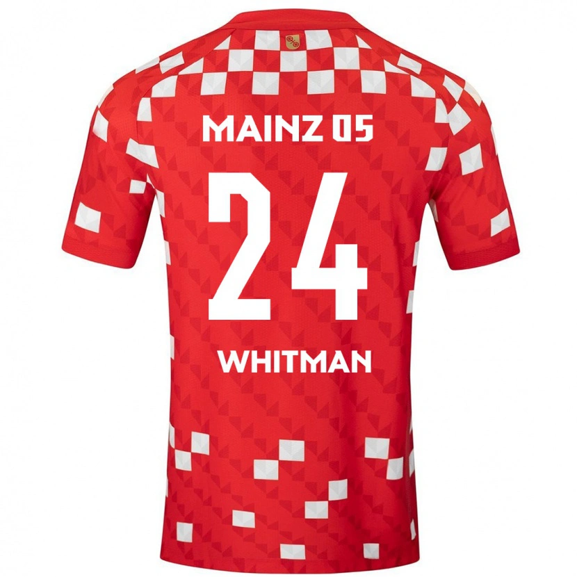 Danxen Barn Katherine Whitman #24 Vit Röd Hemmatröja Matchtröjor 2024/25 Tröjor T-Tröja