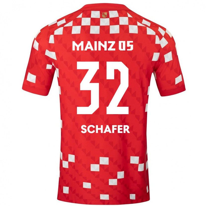Danxen Barn Ann-Christin Schäfer #32 Vit Röd Hemmatröja Matchtröjor 2024/25 Tröjor T-Tröja