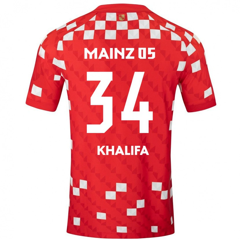 Danxen Barn Sarah Khalifa #34 Vit Röd Hemmatröja Matchtröjor 2024/25 Tröjor T-Tröja