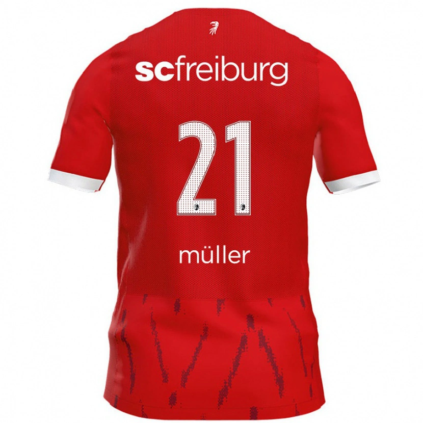 Danxen Barn Florian Müller #21 Röd Hemmatröja Matchtröjor 2024/25 Tröjor T-Tröja
