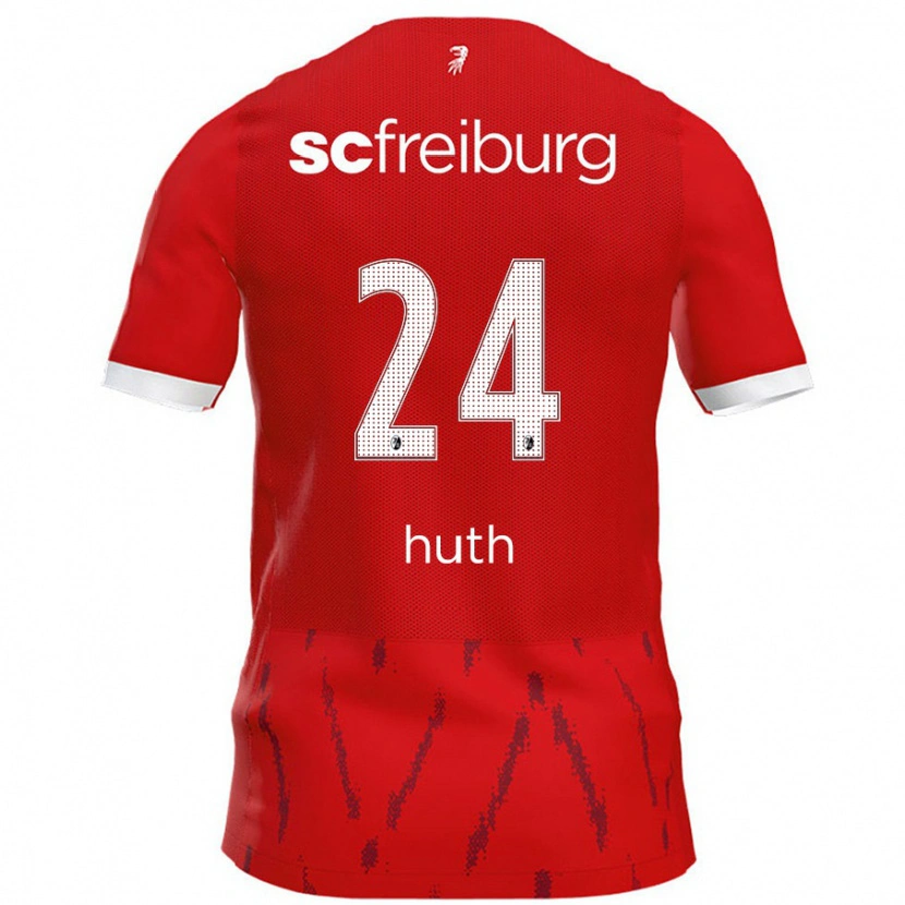 Danxen Barn Jannik Huth #24 Röd Hemmatröja Matchtröjor 2024/25 Tröjor T-Tröja