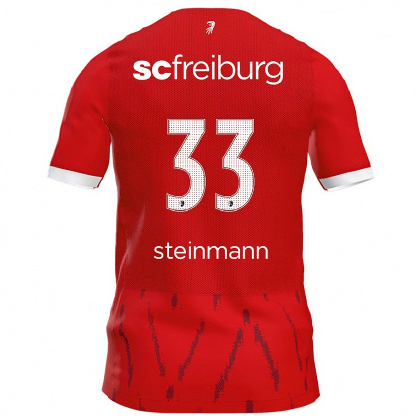 Danxen Barn Karl Steinmann #33 Röd Hemmatröja Matchtröjor 2024/25 Tröjor T-Tröja