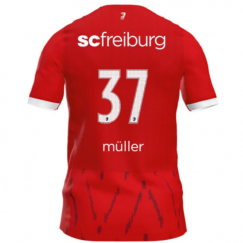 Danxen Barn Ruben Müller #37 Röd Hemmatröja Matchtröjor 2024/25 Tröjor T-Tröja