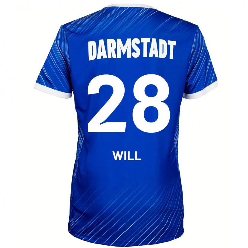 Danxen Barn Paul Will #28 Blå Vit Hemmatröja Matchtröjor 2024/25 Tröjor T-Tröja
