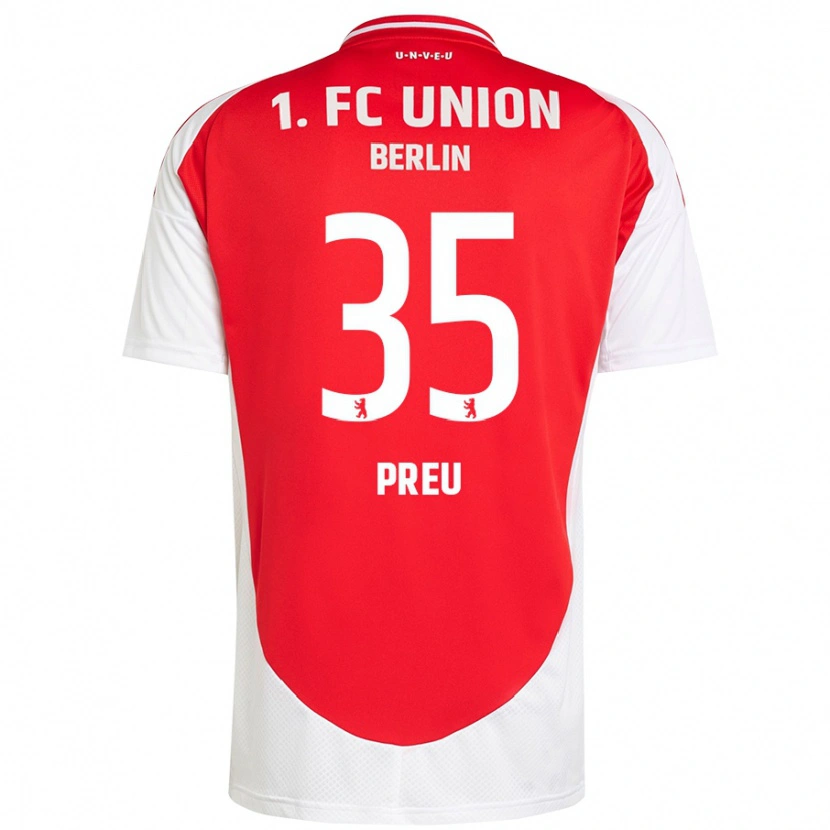 Danxen Barn David Preu #35 Röd Vit Hemmatröja Matchtröjor 2024/25 Tröjor T-Tröja