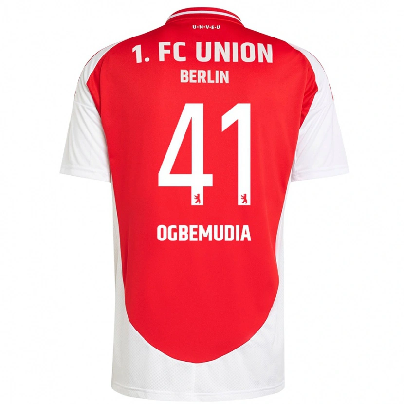 Danxen Barn Oluwaseun Ogbemudia #41 Röd Vit Hemmatröja Matchtröjor 2024/25 Tröjor T-Tröja