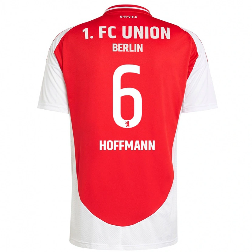 Danxen Barn Finn Hoffmann #6 Röd Vit Hemmatröja Matchtröjor 2024/25 Tröjor T-Tröja