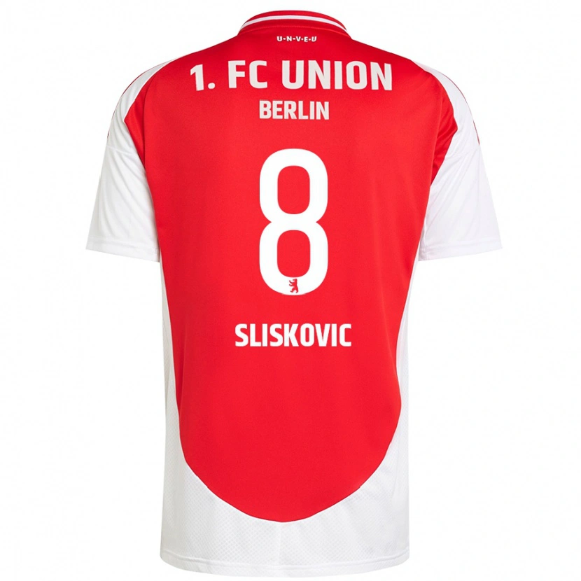 Danxen Barn Duje Sliskovic #8 Röd Vit Hemmatröja Matchtröjor 2024/25 Tröjor T-Tröja