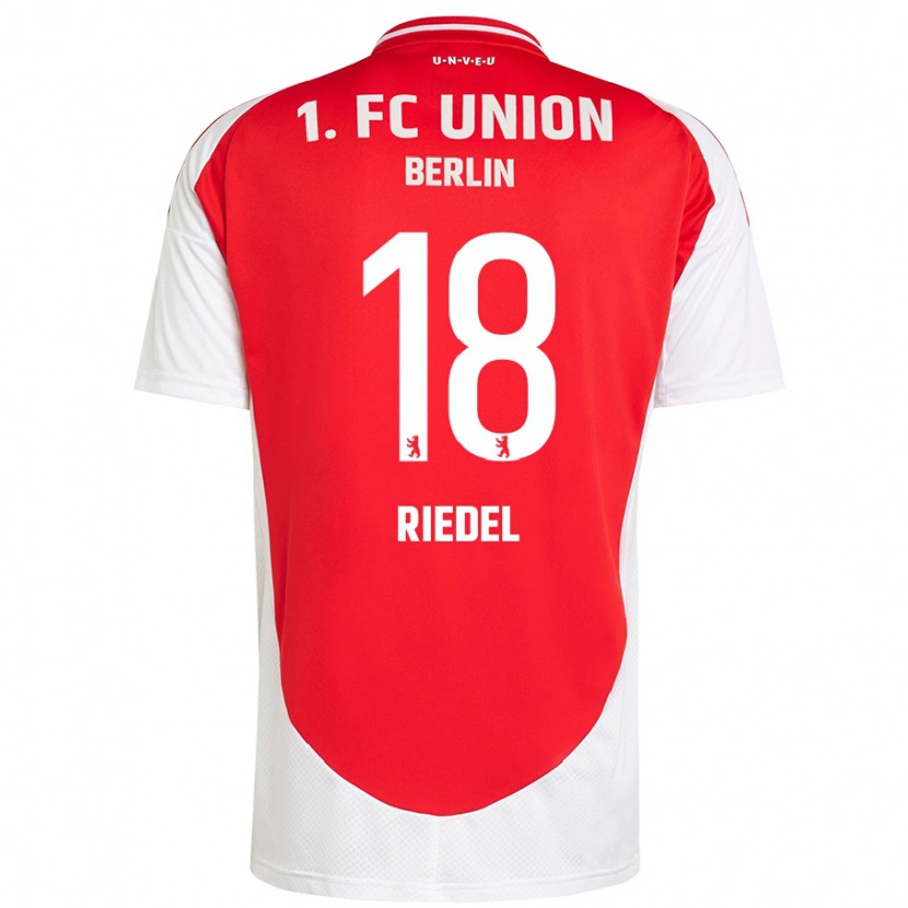 Danxen Barn Aaron Riedel #18 Röd Vit Hemmatröja Matchtröjor 2024/25 Tröjor T-Tröja