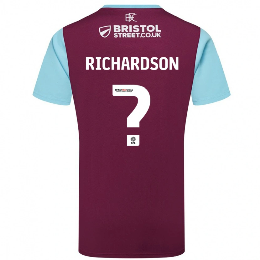Danxen Barn Lewis Richardson #0 Vinröd Himmelsblå Hemmatröja Matchtröjor 2024/25 Tröjor T-Tröja