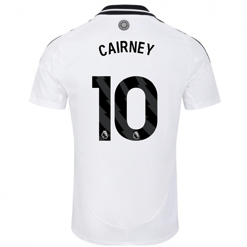 Danxen Barn Tom Cairney #10 Vit Hemmatröja Matchtröjor 2024/25 Tröjor T-Tröja