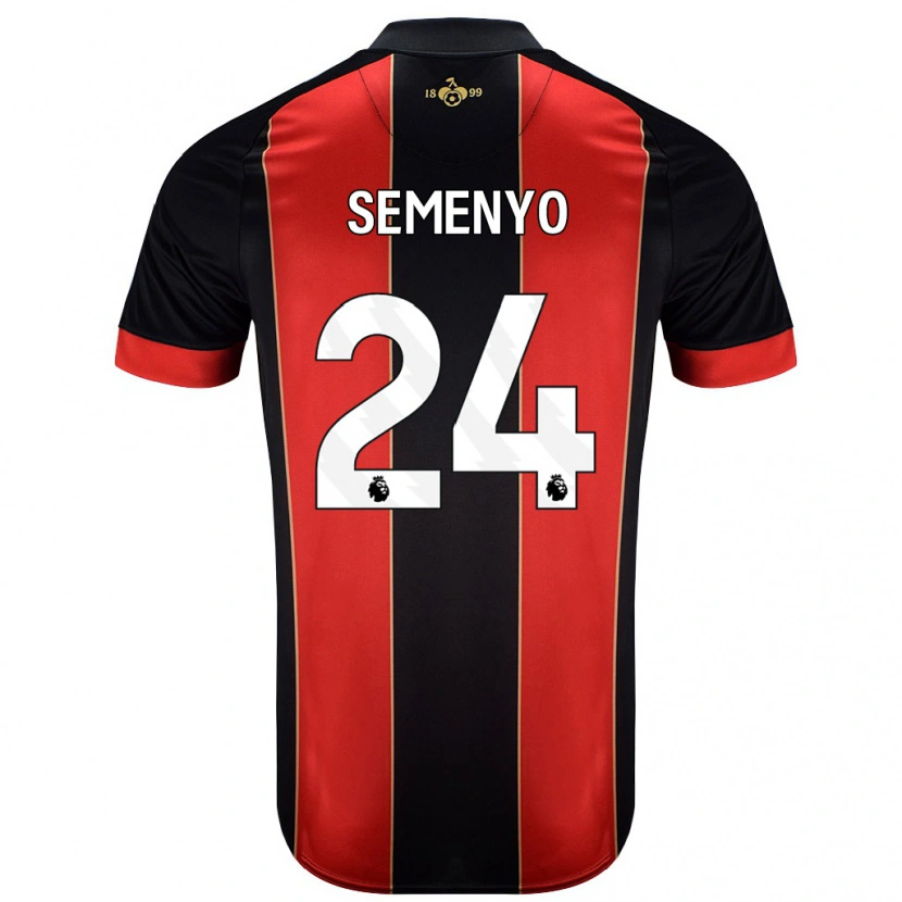 Danxen Barn Antoine Semenyo #24 Röd Svart Hemmatröja Matchtröjor 2024/25 Tröjor T-Tröja