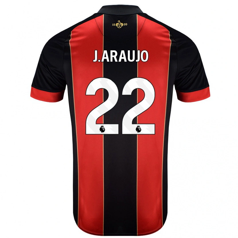 Danxen Barn Julián Araujo #28 Röd Svart Hemmatröja Matchtröjor 2024/25 Tröjor T-Tröja