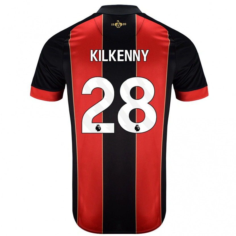 Danxen Barn Gavin Kilkenny #28 Röd Svart Hemmatröja Matchtröjor 2024/25 Tröjor T-Tröja