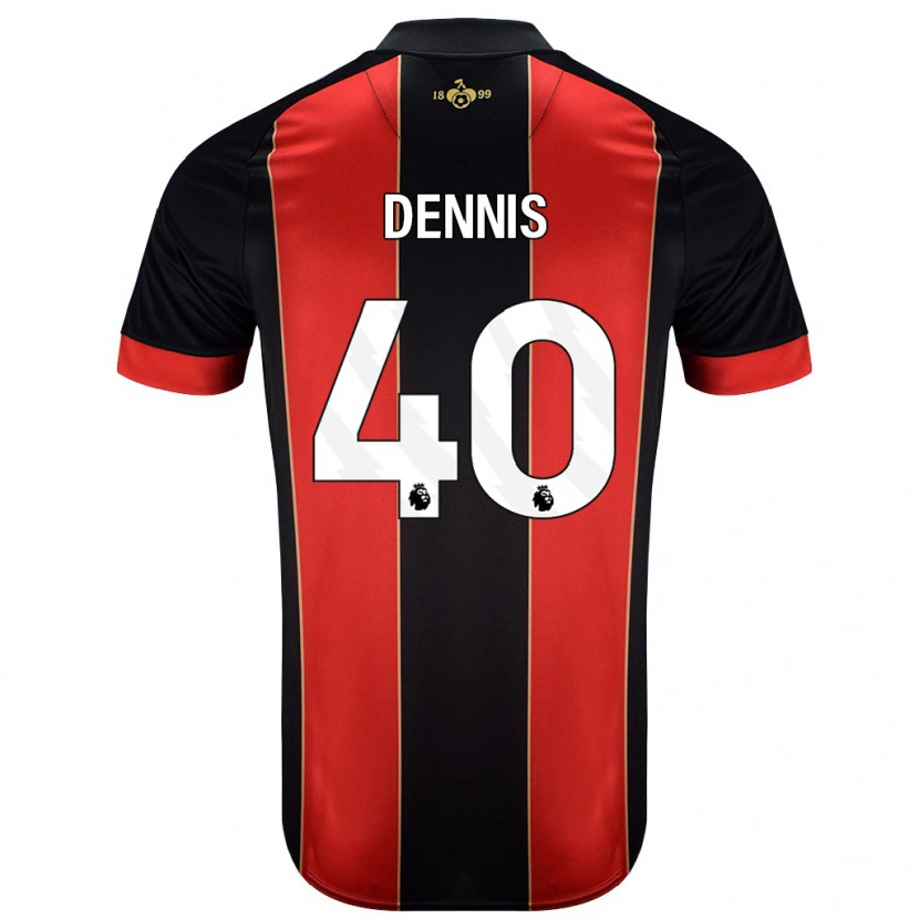 Danxen Barn Will Dennis #40 Röd Svart Hemmatröja Matchtröjor 2024/25 Tröjor T-Tröja