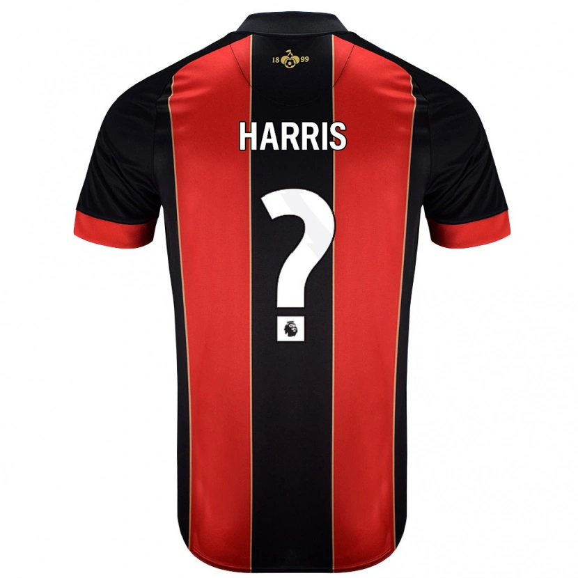 Danxen Barn Archie Harris #0 Röd Svart Hemmatröja Matchtröjor 2024/25 Tröjor T-Tröja