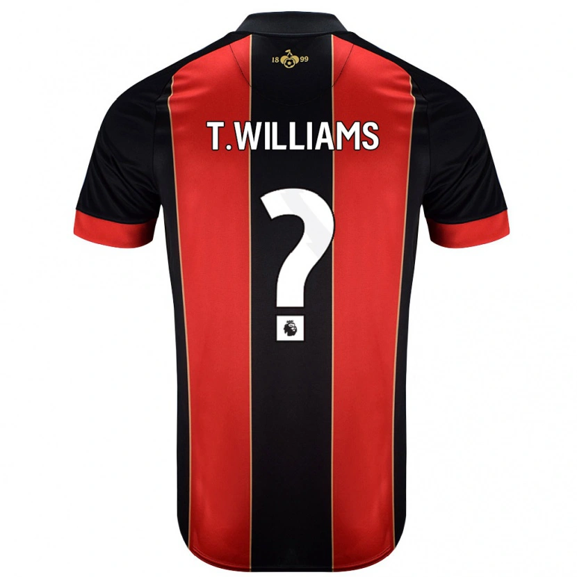 Danxen Barn Toure Williams #0 Röd Svart Hemmatröja Matchtröjor 2024/25 Tröjor T-Tröja