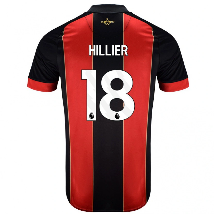 Danxen Barn Gemma Hillier #18 Röd Svart Hemmatröja Matchtröjor 2024/25 Tröjor T-Tröja