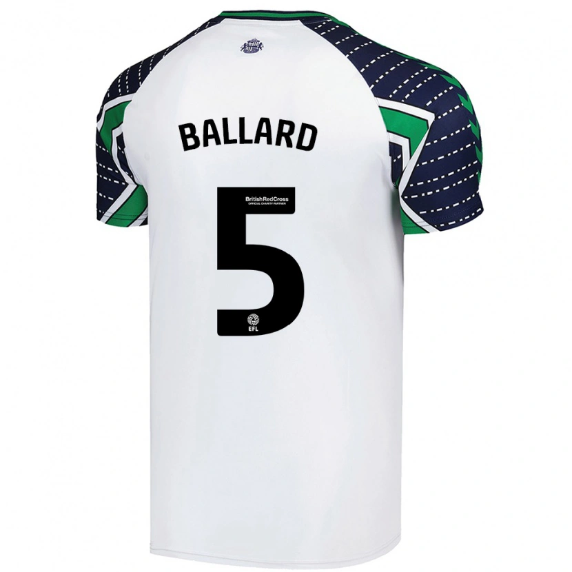 Danxen Barn Daniel Ballard #5 Vit Bortatröja Matchtröjor 2024/25 Tröjor T-Tröja