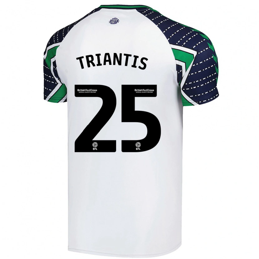 Danxen Barn Nectarios Triantis #25 Vit Bortatröja Matchtröjor 2024/25 Tröjor T-Tröja