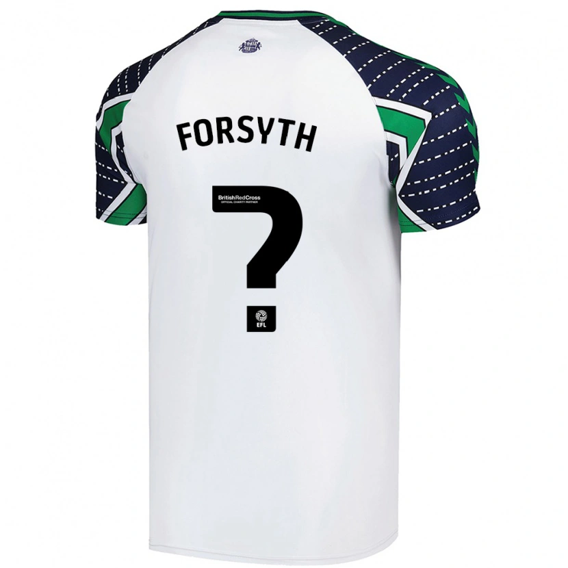 Danxen Barn Charlie Forsyth #0 Vit Bortatröja Matchtröjor 2024/25 Tröjor T-Tröja