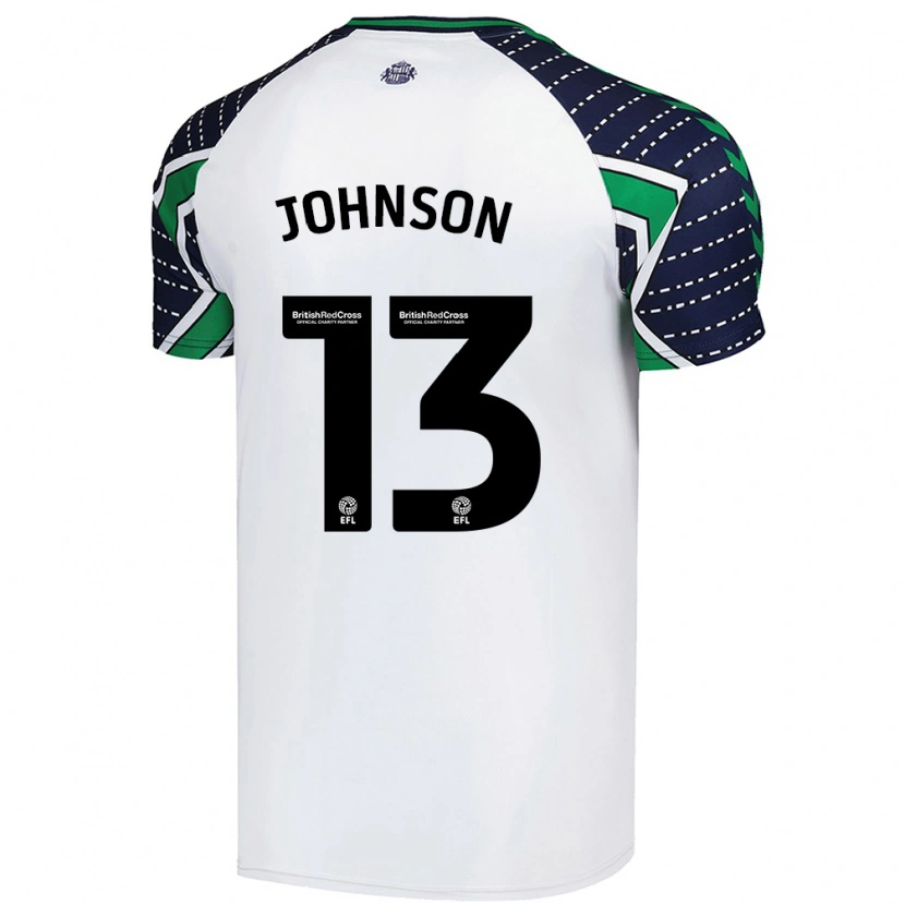 Danxen Barn Zak Johnson #13 Vit Bortatröja Matchtröjor 2024/25 Tröjor T-Tröja