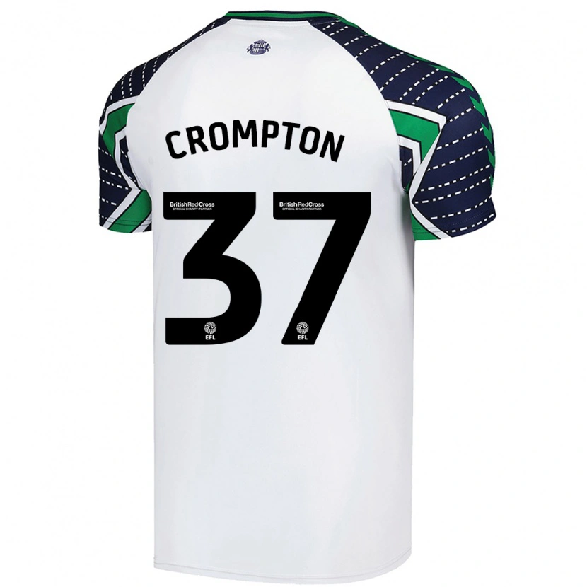 Danxen Barn Ben Crompton #37 Vit Bortatröja Matchtröjor 2024/25 Tröjor T-Tröja