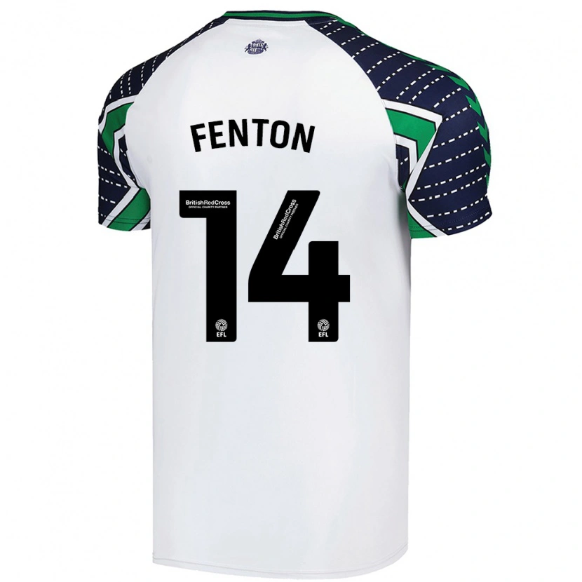 Danxen Barn Natasha Fenton #14 Vit Bortatröja Matchtröjor 2024/25 Tröjor T-Tröja