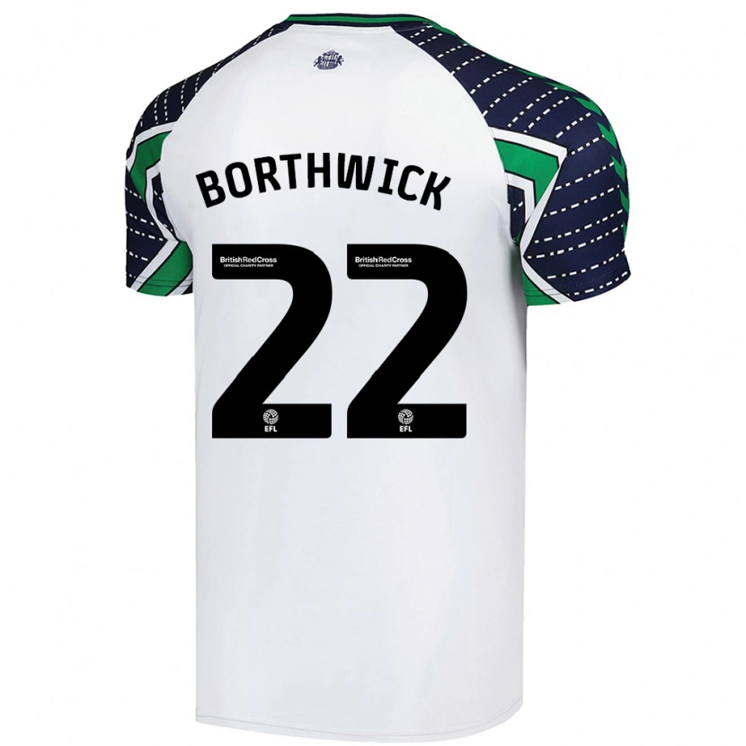 Danxen Barn Megan Borthwick #22 Vit Bortatröja Matchtröjor 2024/25 Tröjor T-Tröja