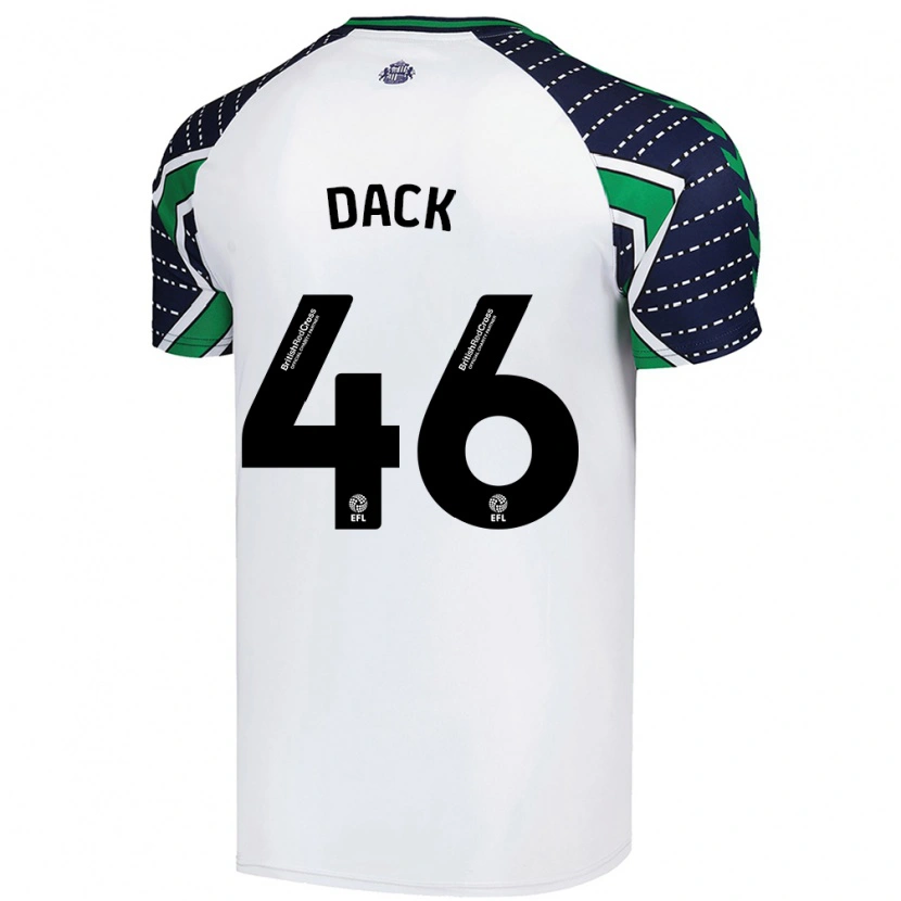 Danxen Barn Bradley Dack #46 Vit Bortatröja Matchtröjor 2024/25 Tröjor T-Tröja