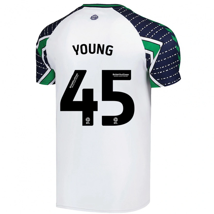 Danxen Barn Matthew Young #45 Vit Bortatröja Matchtröjor 2024/25 Tröjor T-Tröja