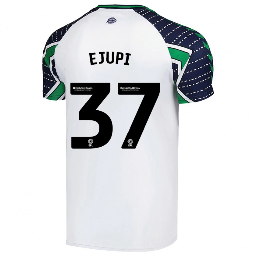 Danxen Barn Elizabeta Ejupi #37 Vit Bortatröja Matchtröjor 2024/25 Tröjor T-Tröja