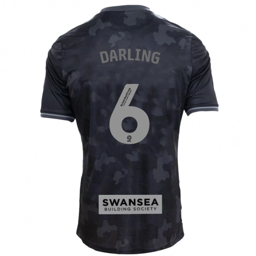 Danxen Barn Harry Darling #6 Svart Bortatröja Matchtröjor 2024/25 Tröjor T-Tröja