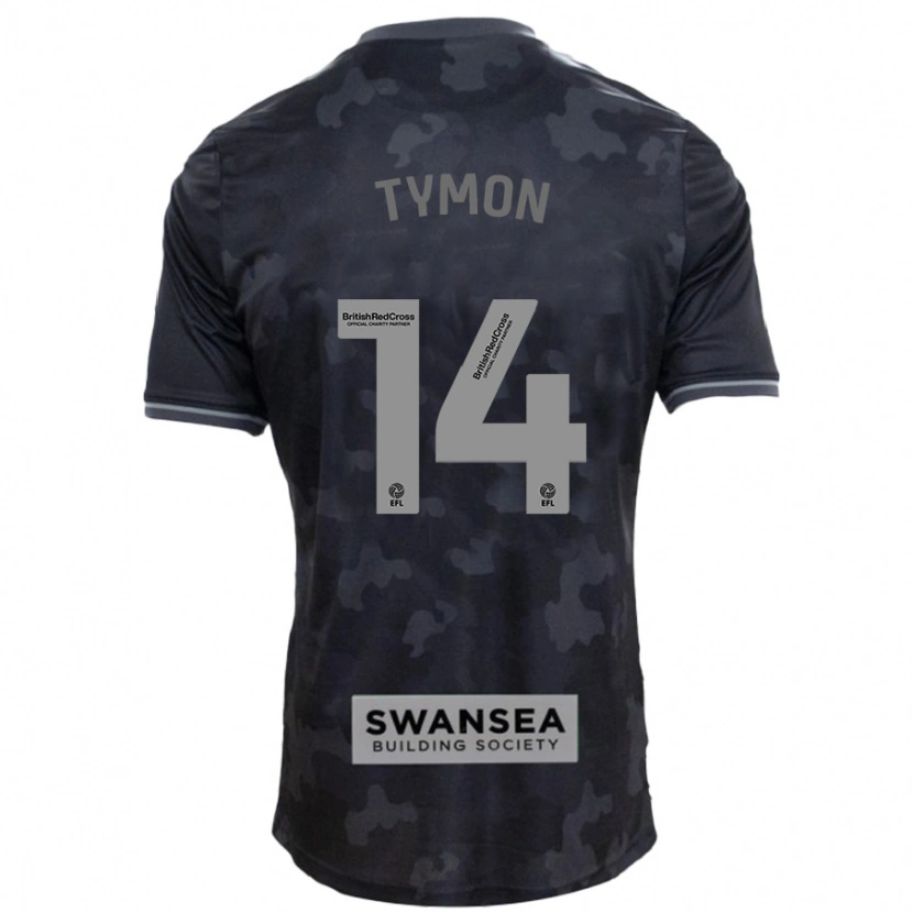 Danxen Barn Josh Tymon #14 Svart Bortatröja Matchtröjor 2024/25 Tröjor T-Tröja