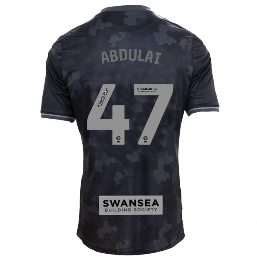 Danxen Barn Azeem Abdulai #47 Svart Bortatröja Matchtröjor 2024/25 Tröjor T-Tröja