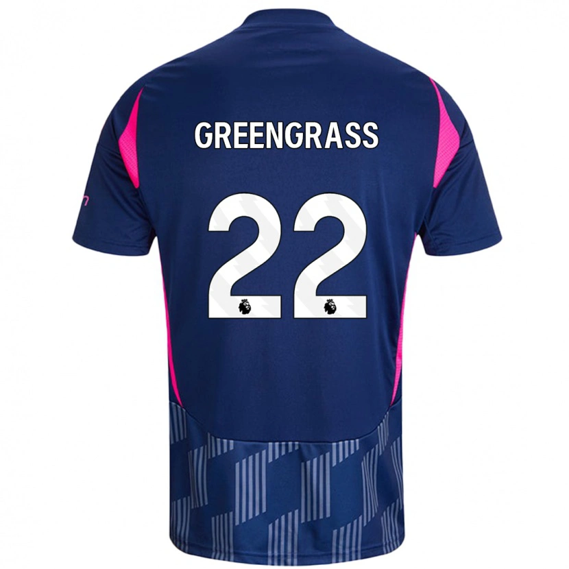 Danxen Barn Charlotte Greengrass #22 Kungsblå Rosa Bortatröja Matchtröjor 2024/25 Tröjor T-Tröja