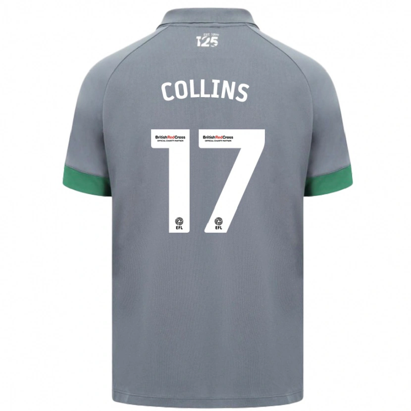 Danxen Barn Jamilu Collins #17 Mörkgrå Bortatröja Matchtröjor 2024/25 Tröjor T-Tröja