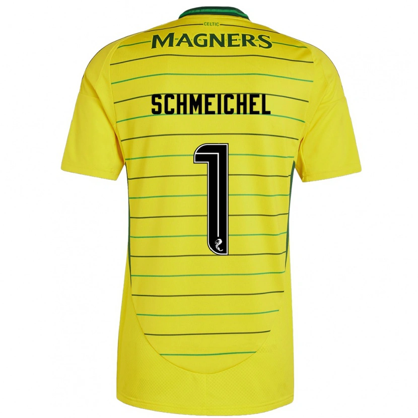 Danxen Barn Kasper Schmeichel #1 Gul Bortatröja Matchtröjor 2024/25 Tröjor T-Tröja