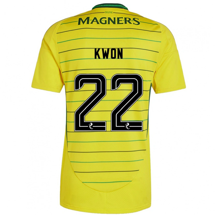 Danxen Barn Hyeok-Kyu Kwon #22 Gul Bortatröja Matchtröjor 2024/25 Tröjor T-Tröja