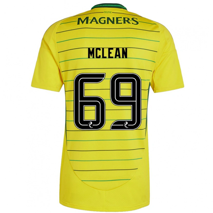Danxen Barn Kai Mclean #69 Gul Bortatröja Matchtröjor 2024/25 Tröjor T-Tröja
